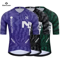 SANCUAX, nueva camiseta de ciclismo de verano para hombre, camiseta de ciclismo de manga corta transpirable para bicicleta de carretera, camisetas deportivas de moda para ciclismo al aire libre