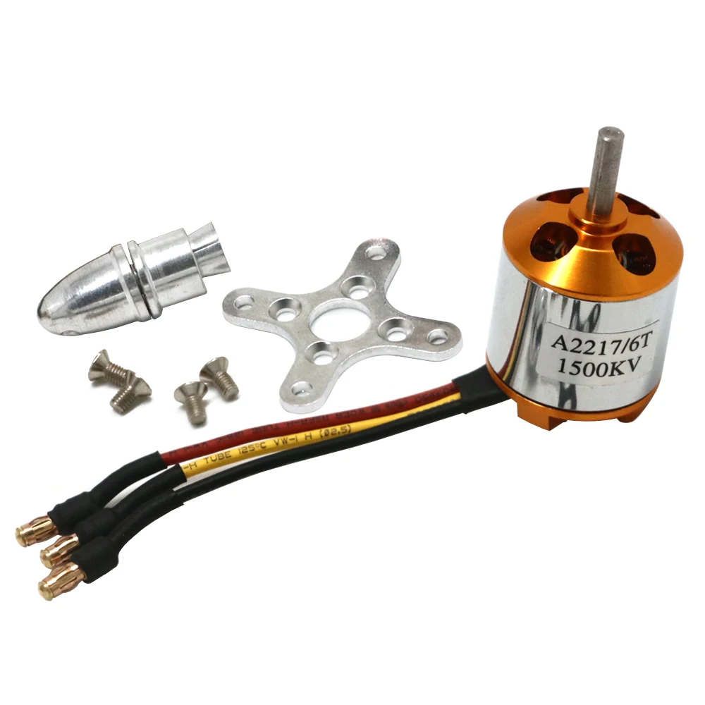 1 pz XXD A2217 KV950 KV1100 KV1250 KV1500 KV1750 KV2300 KV2700 2-3S 4mm albero motore Brushless per giocattoli aerei RC