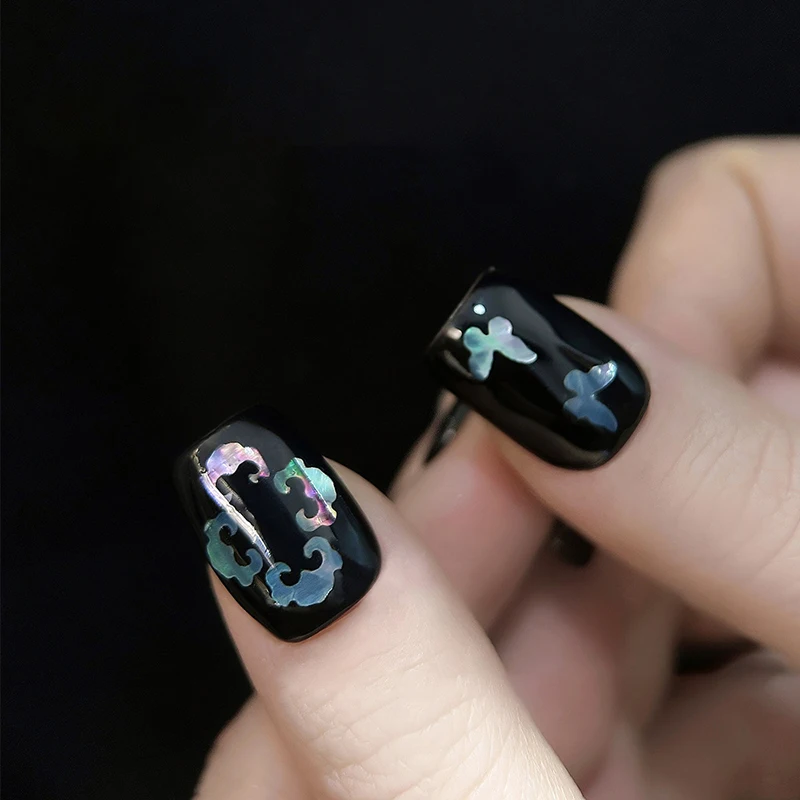 10pcs 구름 나비 입체 초박형 네일 아트 다이아몬드 반짝이 플래시 매니큐어 장식 중국 스타일 행운