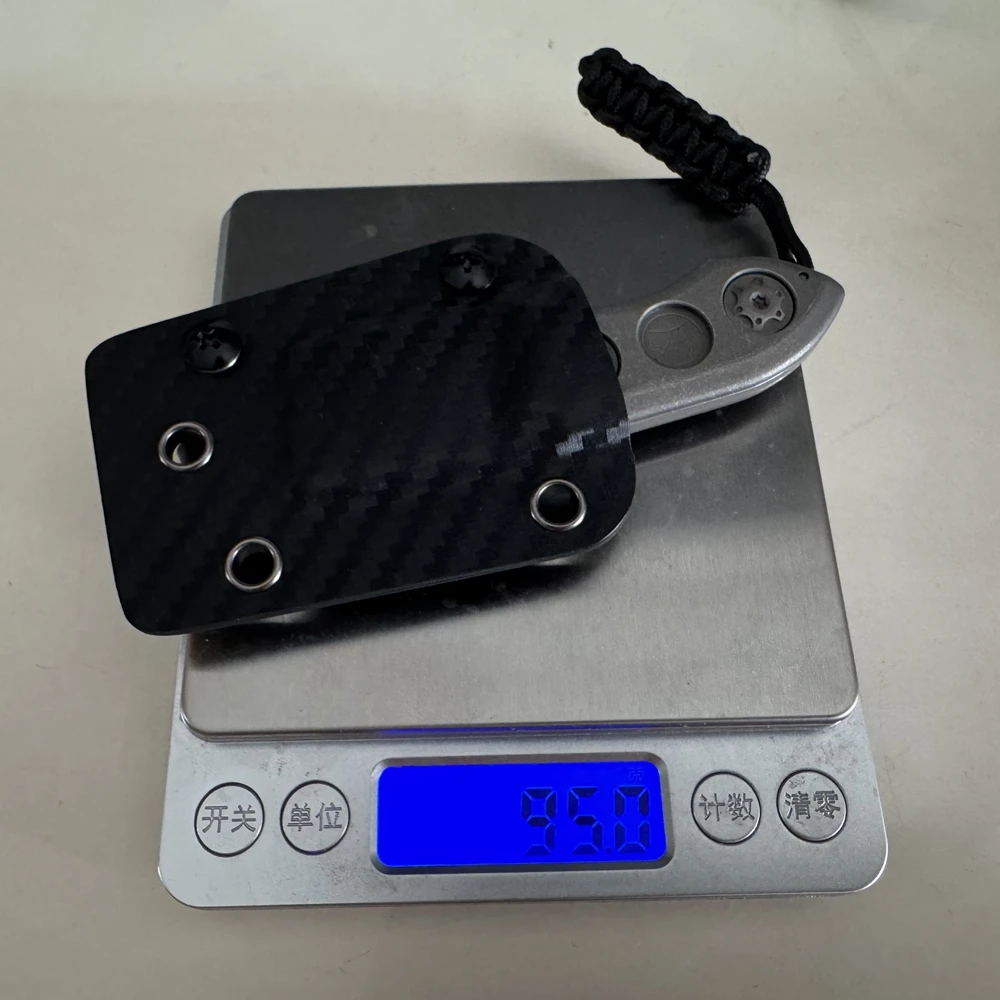 Titanium Alloy DC53 Crowbar with Carbon Fiber Sheath Bottle Opener Outdoor Multifunction EDC Tools
