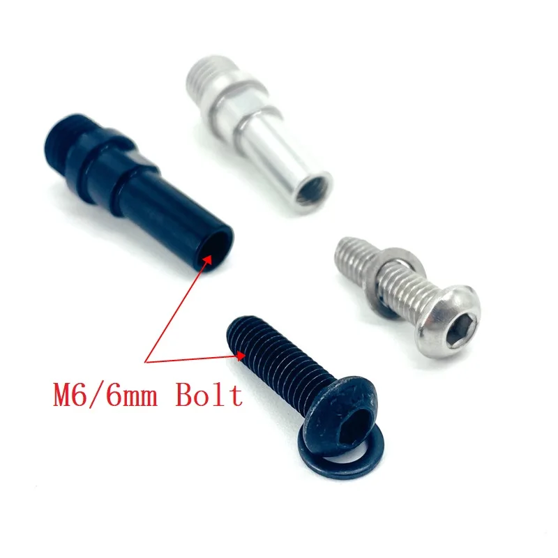Bicycle V Brake Mount Bolt 10mm M10 Aluminum Alloy V Brake Post MTB Road Folding Bike V Brake Pillar Silver Black