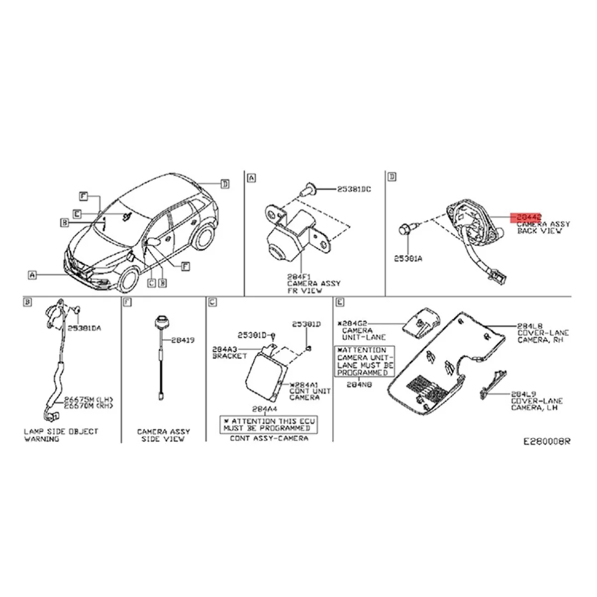 Câmera de visão traseira do carro 28442-4ea0a 28442-4ea1b para nissan qashqai j11 2015-2019 câmera reversa de assistência de estacionamento