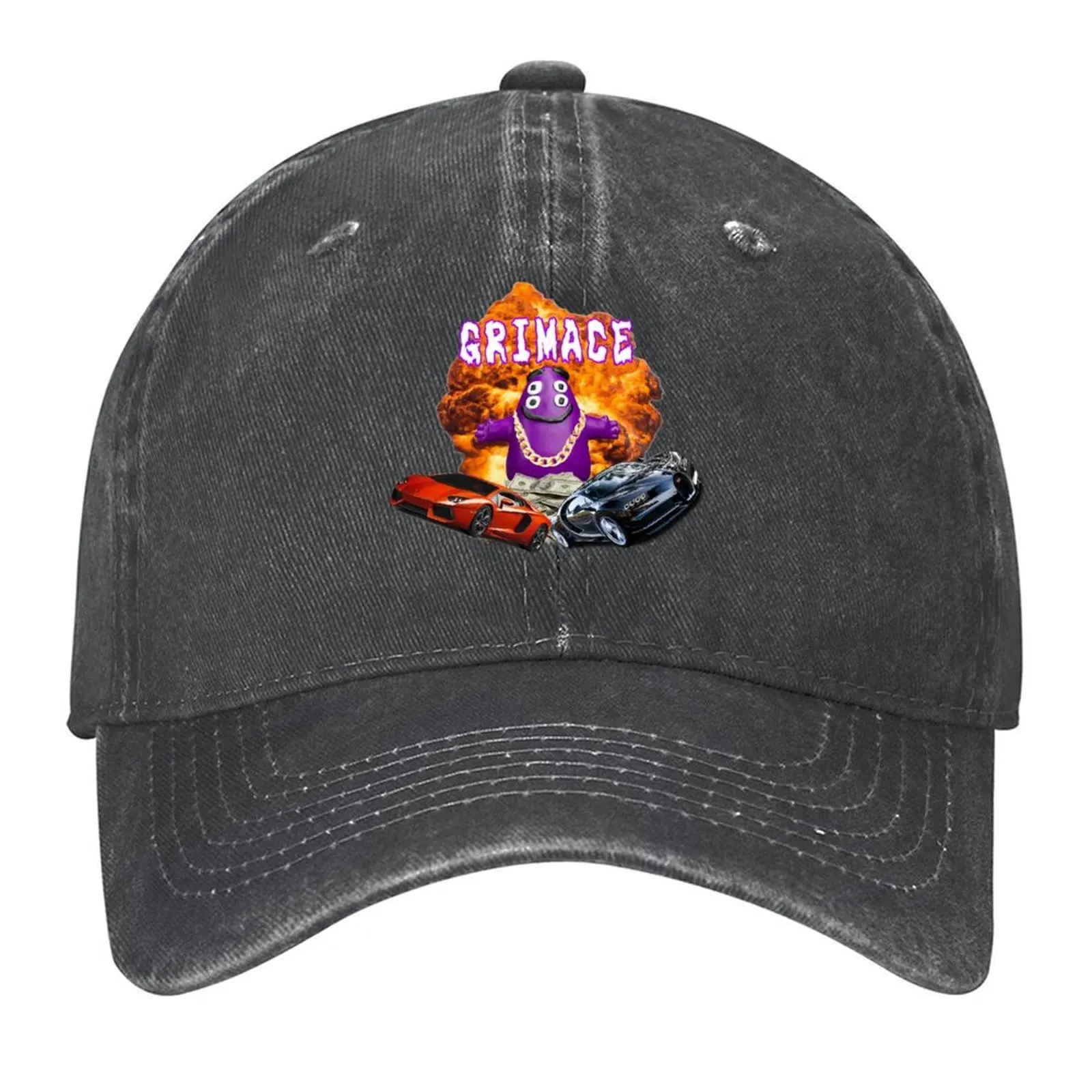 

Here comes Grimace Baseball Cap sun caps Funny hats Custom Cap luxury woman cap Designer Man Women's