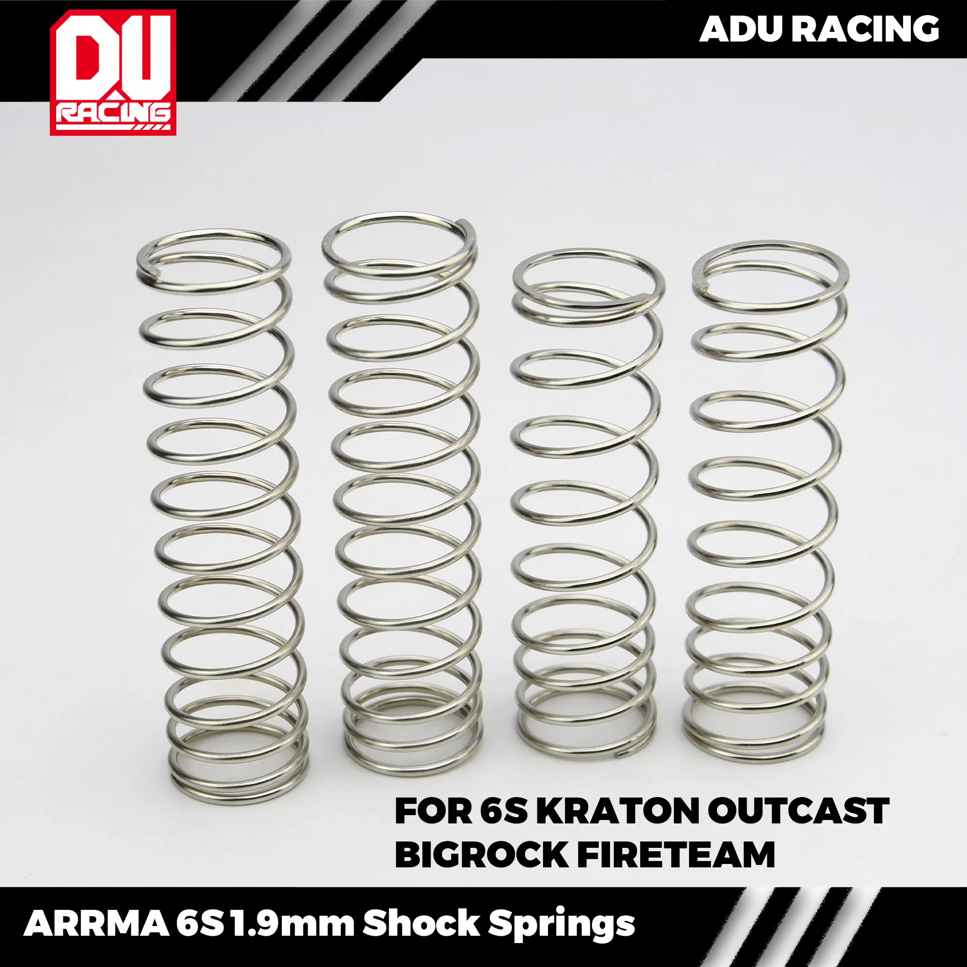 ADU RACING HARD 1.9MM Shock Springs for 6s KRATON OUTCAST BIGROCK FIRETEAM ARA330780 ARA330782