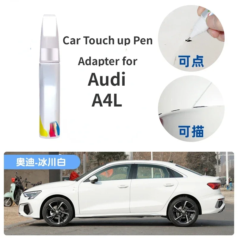 Car Touch up Pen Adapter for Audi A4L Ibis White Paint Fixer Black A3 Glacier White Q5 Silver A6L Car Paint Scratch Fabulous A4L