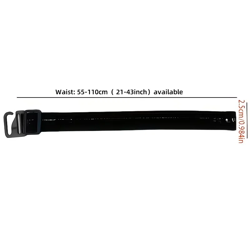 1PC Non-Slip Adjustable Belt: Elastic Anti-Slip Grip, Adjustable Buckle; Compact Black Drawstring, Both Designed for Formal