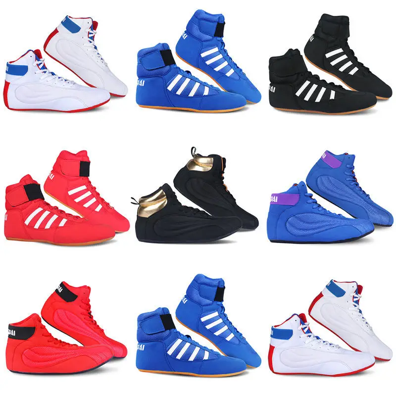 Sapatos de Wrestling para Homens, Tênis de Boxe Respiráveis, Antiderrapante, Calçados de Wrestling Lisos, Resistente ao Desgaste, Levantamento de