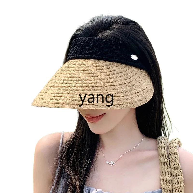 

LMM female summer fashion versatile Internet celebrity big brim sun hat seaside vacation straw hat