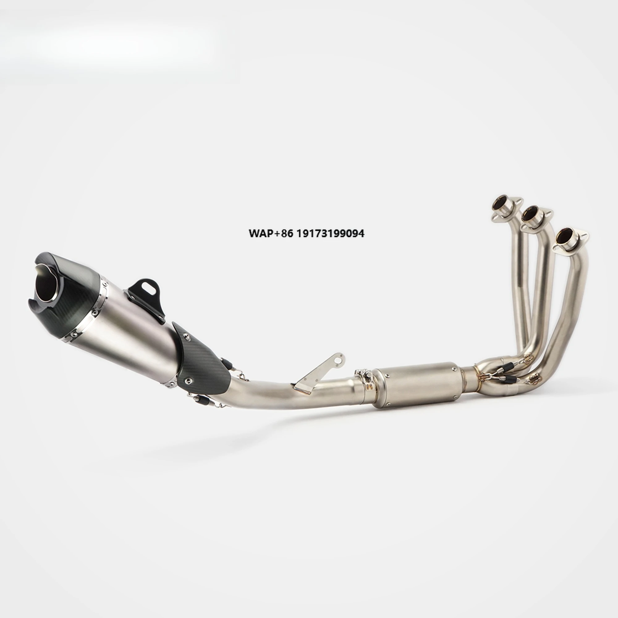 

New for 675srr AT2-Style Stainless Steel Carbon Fiber Tailpipe Full Exhaust System Direct Bolt-on Installation