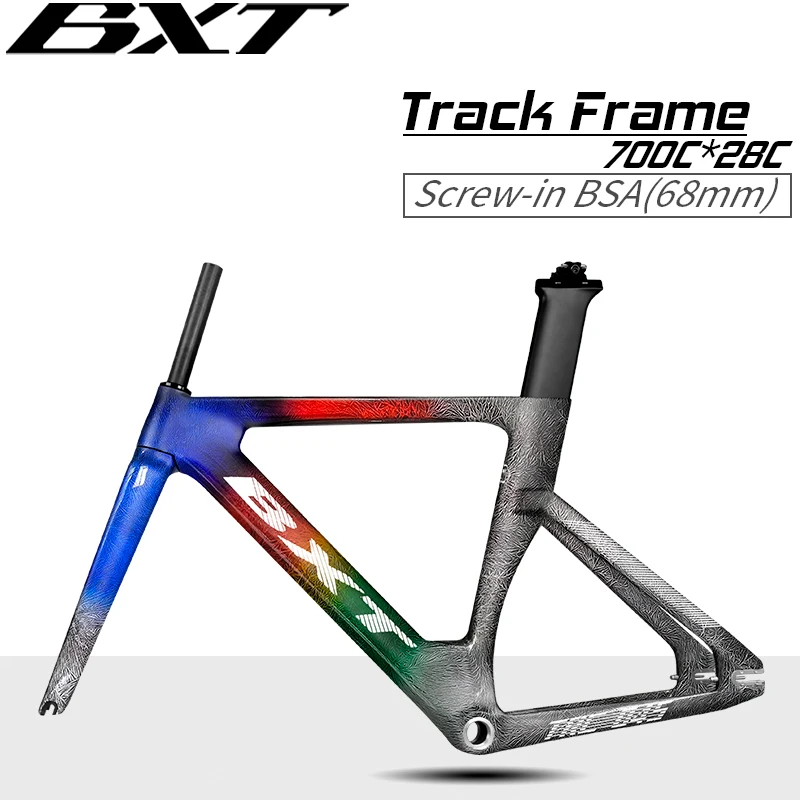 BXT Carbon Fiber Road Bike Frame, Carbon Track Frame,700C Fixed Gear Frameset, Newset