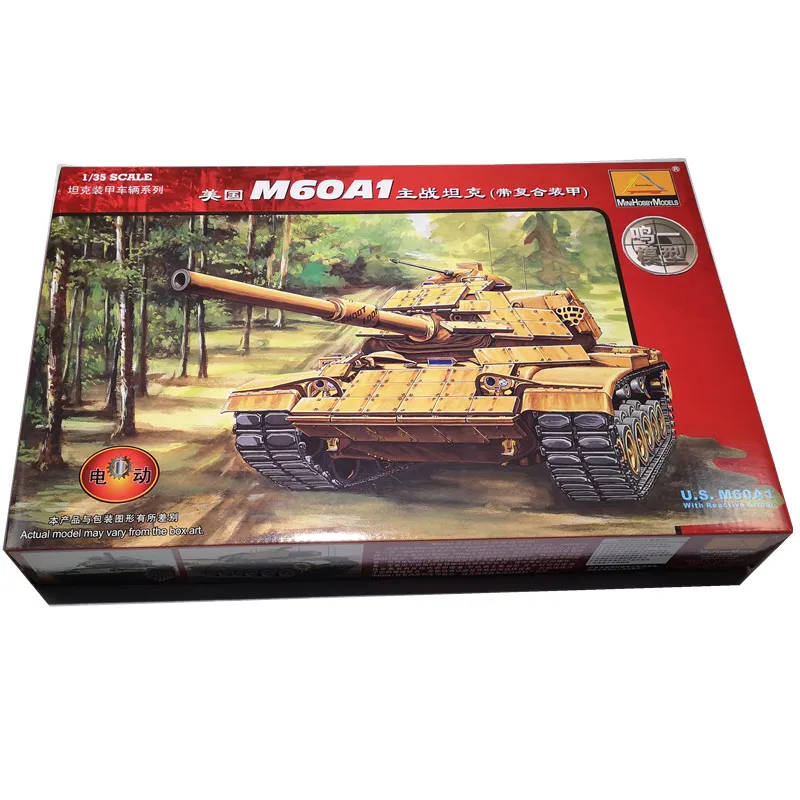 

1:35 U.S. M60A1 Main Battle Tank Composite Armor Military Electric Assembly Model