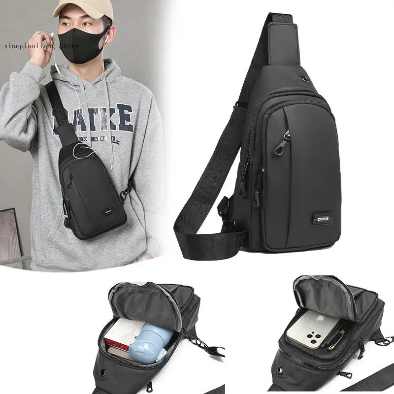 Handsome and Cool Korean Version Lightweight and Trendy Casual Sports Single Shoulder Crossbody Bag for Men