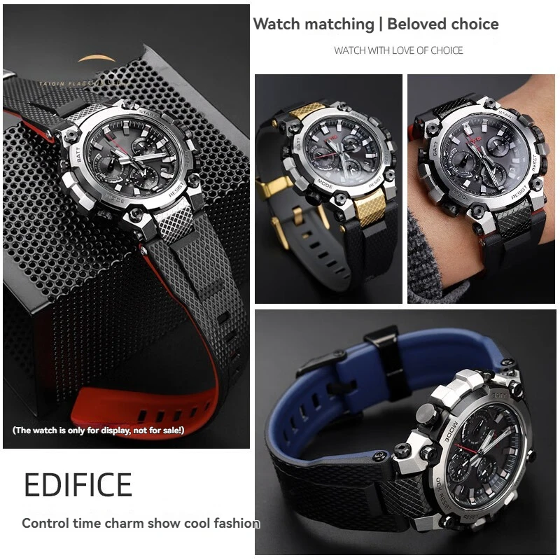 カシオ G-Shock MTG-B3000 & MTG-B3000B 用クイックリリース樹脂/シリコン交換バンド – 防水ラバーストラップ