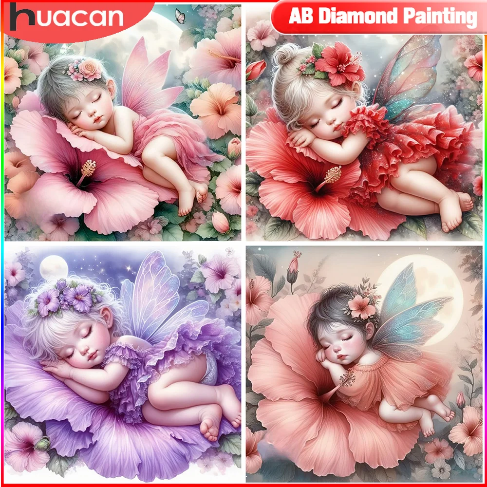 Huacan Tier DIY Diamant Malerei Frosch Pflanze volles Quadrat rund 5d Diamant Mosaik abstrakte Farbe Wohnkultur