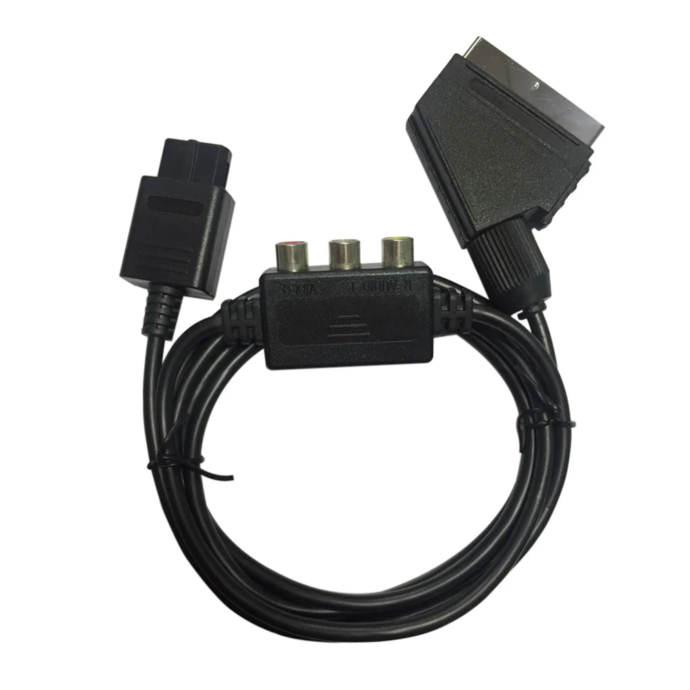 TV Lead cable cord Scart Cable Scart Cable For SNES for Gamecube N64 Console Scart Cable with AV Box Adapter