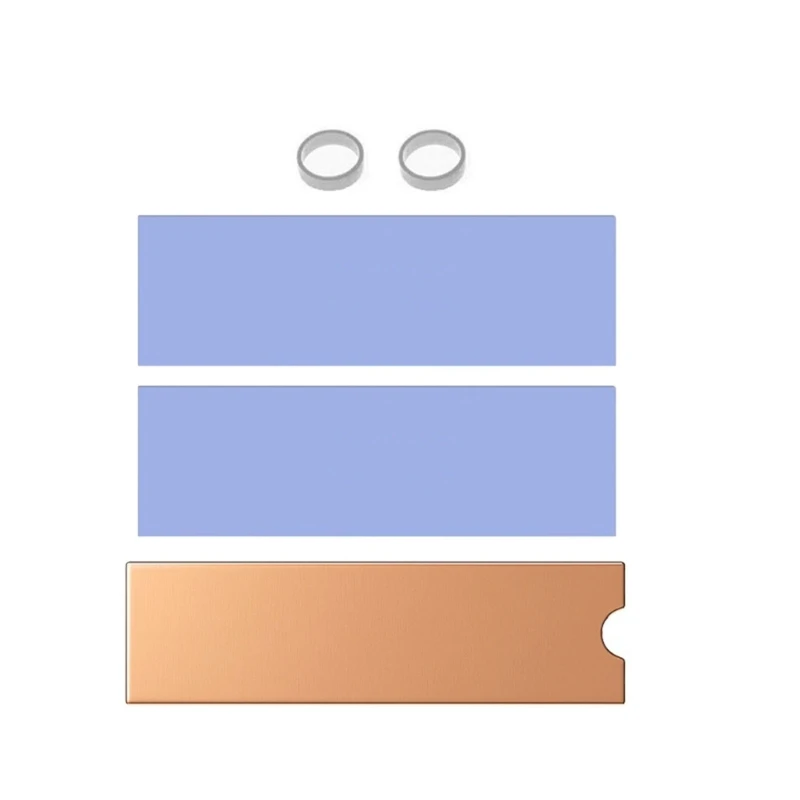 M.2 NVMe 2280 SSD ฮีทซิงค์ M.2 NVMe ฮาร์ดไดรฟ์ความร้อนความเหนียวที่ดีฮีทซิงค์ซิลิโคนแผ่นความร้อน Simple Mounts