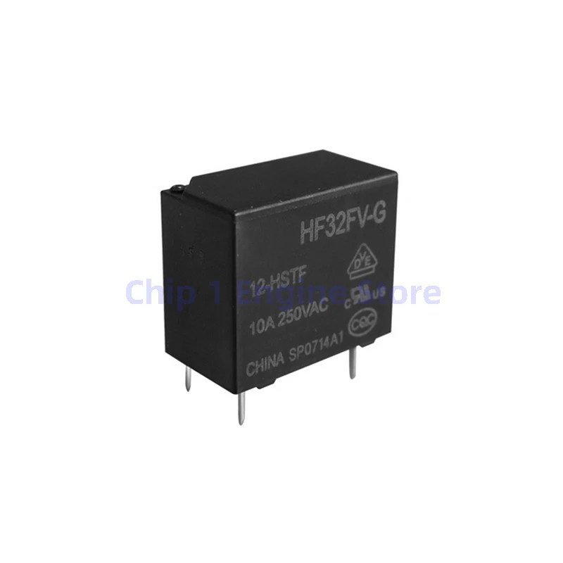 5PCS power relay small relay HF32FV-G-5V-HSTF HF32FV-G-12V-HSTF HF32FV-G-24V-HSTF a group of normally open 4 pin 10A