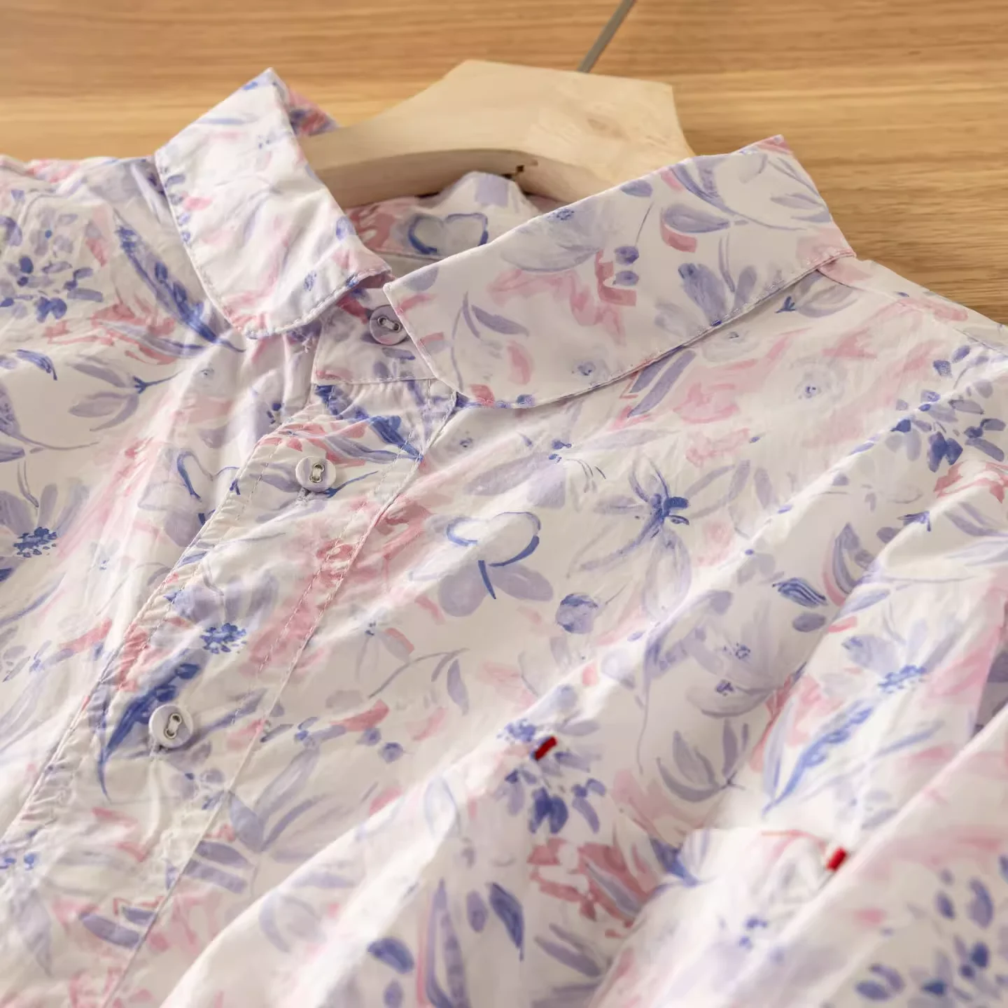 

Модные фиолетовые рубашки большого размера с цветочным принтом Haraakuku 124 см, блузки с длинными рукавами для женщин, праздничные пляжные рубашки из чистого хлопка