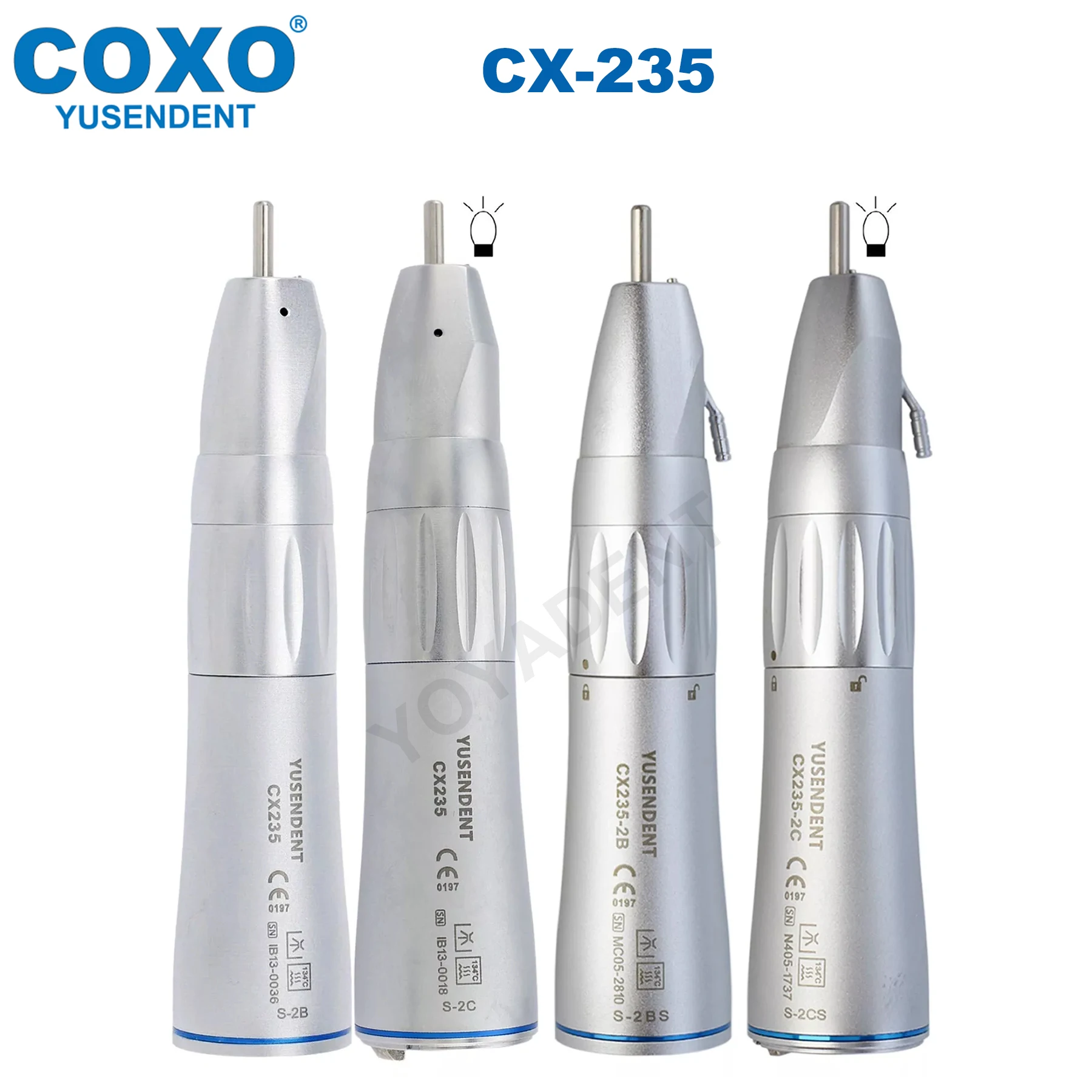 

COXO Dental 1:1 Fiber Optic Straight Nose Cone Handpiece Surgical Handpiece External Water/Inner channel ISO E type Fit NSK KAVO