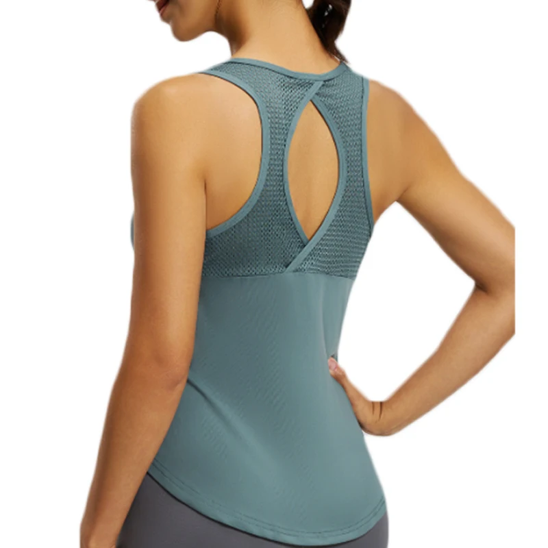 

PofyBofy Mesh Breathable Back Sleeveless Running Top Women Workout Tops for Women Racerback Tank Tops Yoga Shirts Athletic Cloth
