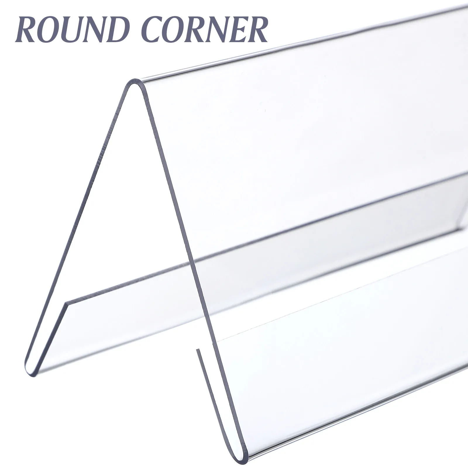 6Pcs Acrylic Conference Desk Name Plates Transparent Reusable Seating Signs for Office Table Number Holders Wedding Meeting