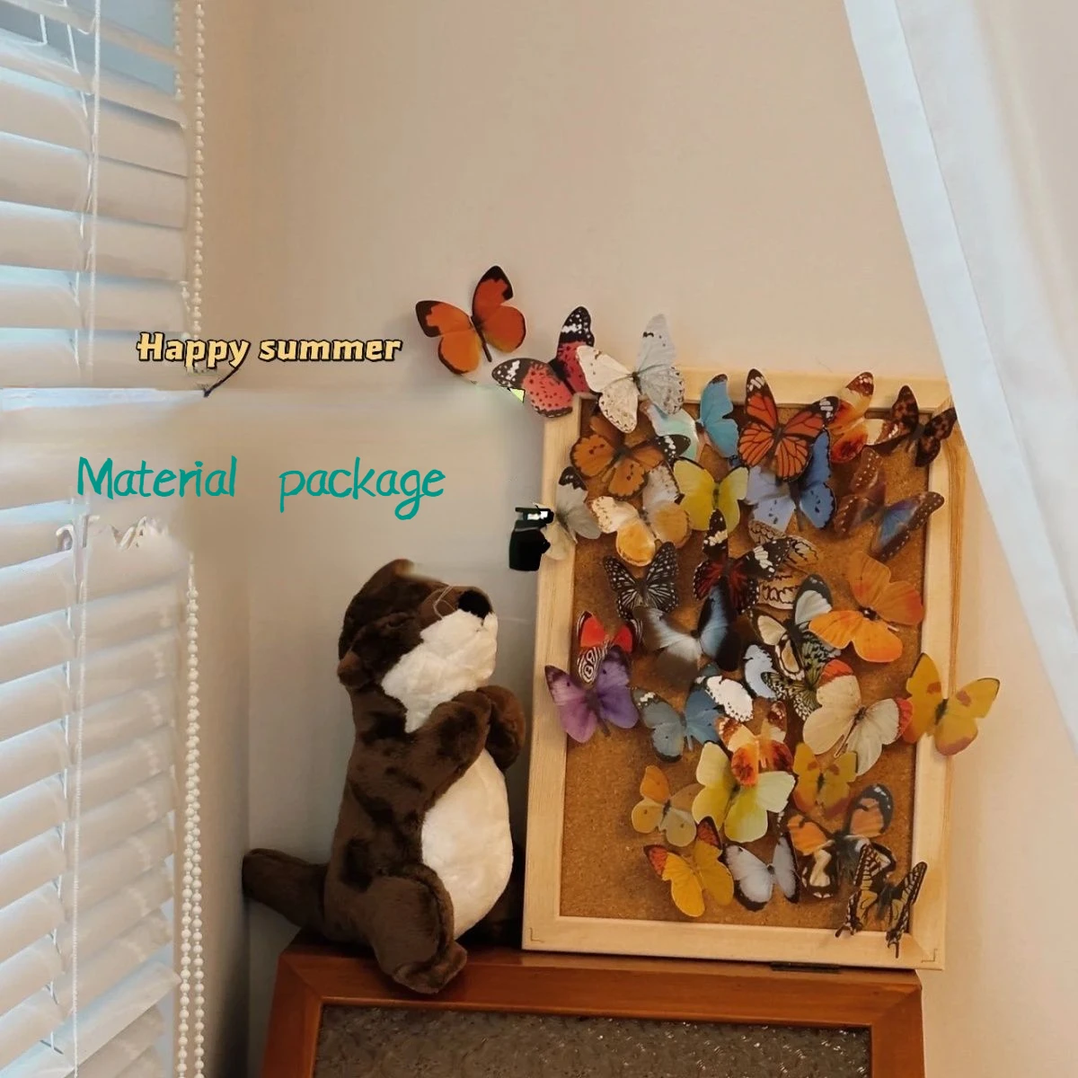 

Handmade Little Butterfly Complete Material Set Photo Frame Set Wall Hanging Birthday Gift Healing Magic Home Decoration Cute