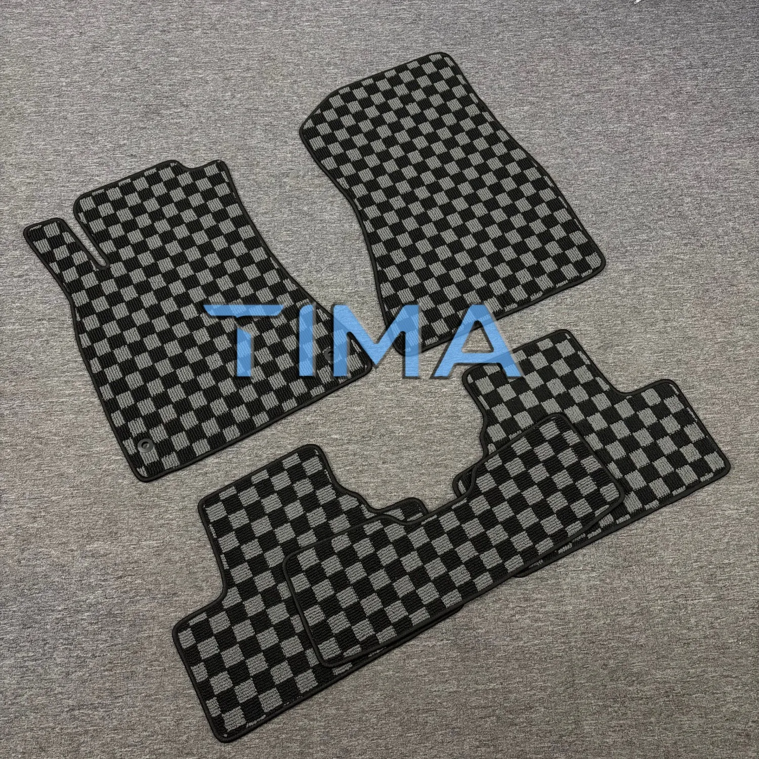 Sandproof, mud-resistant, and stain-resistant 5PCS Checkered Fleece Car Foot Mats Set For 2006-2012, Lexus IS Left Hand Driveor