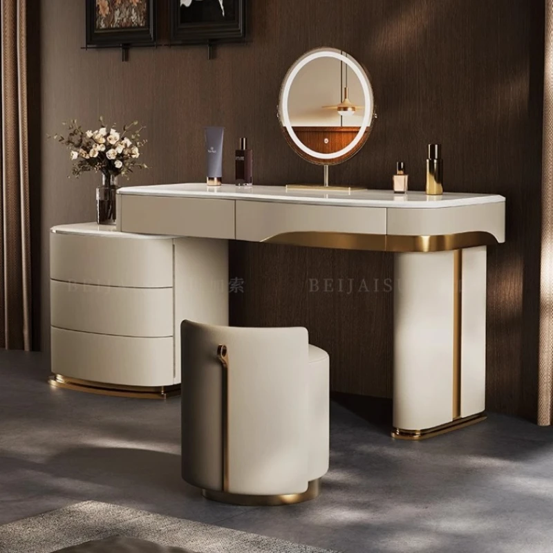

Mirror Luxury Dressing Table Modern Princess Jewelry Organizer Dressing Table Apartment Modern Comoda Pra Quarto Furnitures