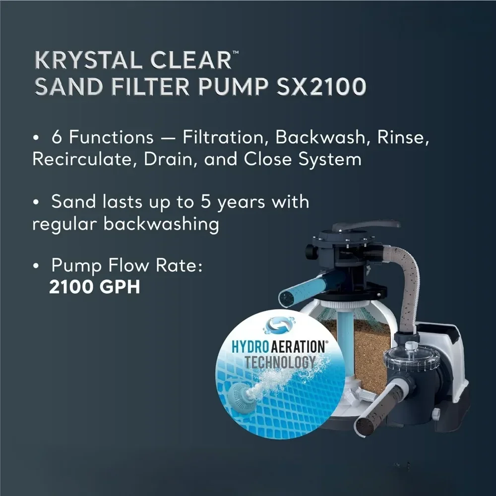 مجموعة حمام سباحة خارجي بإطار XTR مقاس 24 × 12 × 52 بوصة فوق الأرض #6