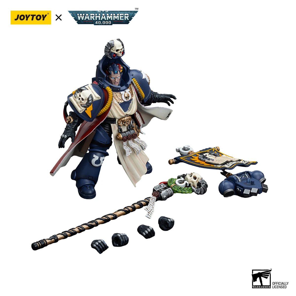 [Disponibile] JOYTOY 1/18 Warhammer 40k Action Figure Ultramarines Chief library Tigurius modello militare Anime