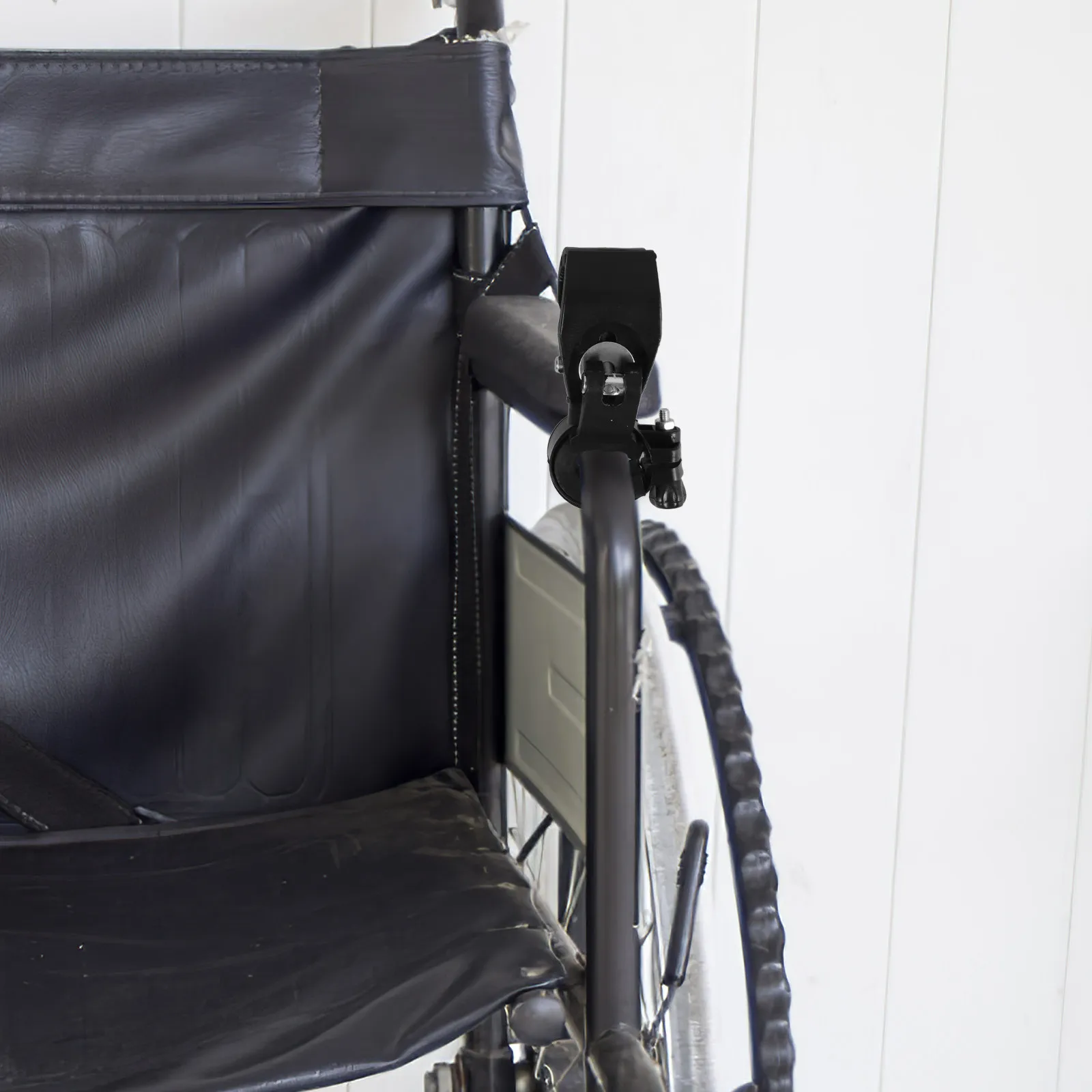 2Pcs Cane Holder Wheelchair Crutch Bracket Lightweight Plastic Fixing Accessories Durable Smooth Surface Long Life Easy Install