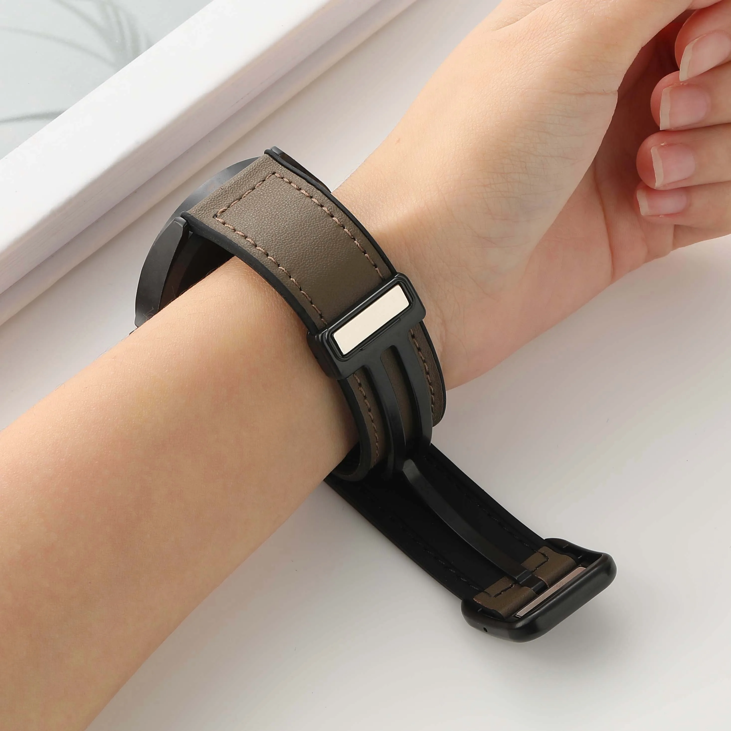 20mm 22mm Leder Silikon Armband Für Huawei Uhr GT5 GT 5 Pro 46mm Smart Uhr Band Huawei GT 4 3 2 GT3 Pro 46mm Uhr Armband – Detail 2