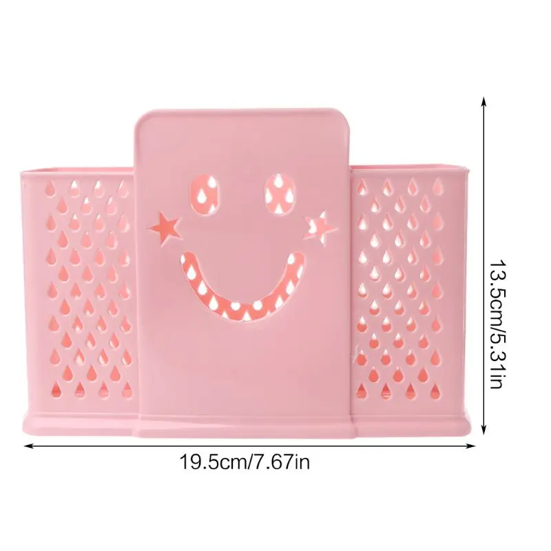 F92B Kitchen Draining Cage Cage Countery Carlements Spoon Holder Box Laster Plastic