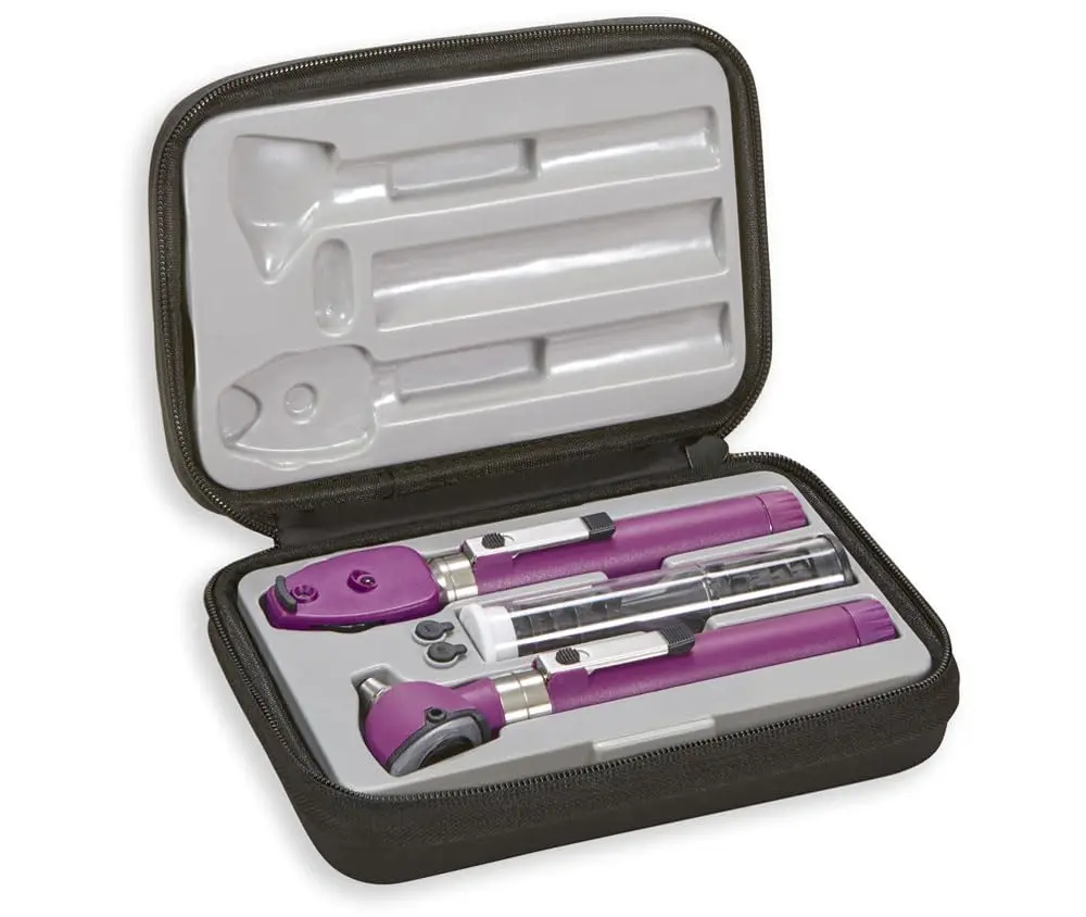 

Pocket LED Otoscope & Ophthalmoscope Set with Hard Case, 2.5V Light for Clear Diagnosis