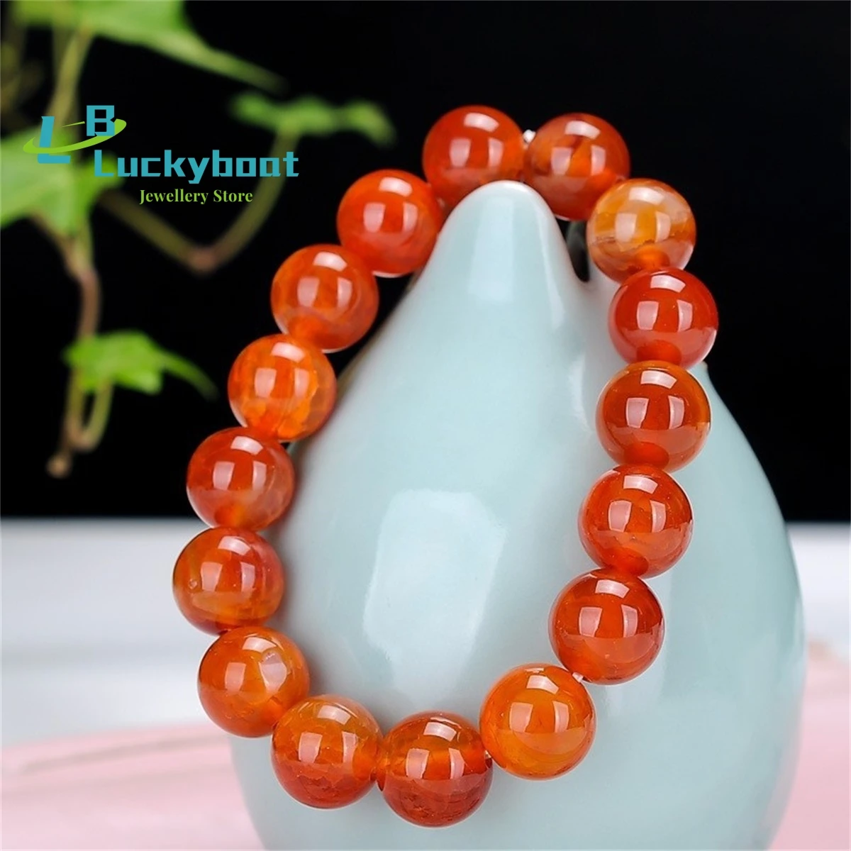 Natural Red Agate Dragon Pattern Fried Bracelet Simple and Elegant Personality Fashion Exquisite Couple for Men and Women