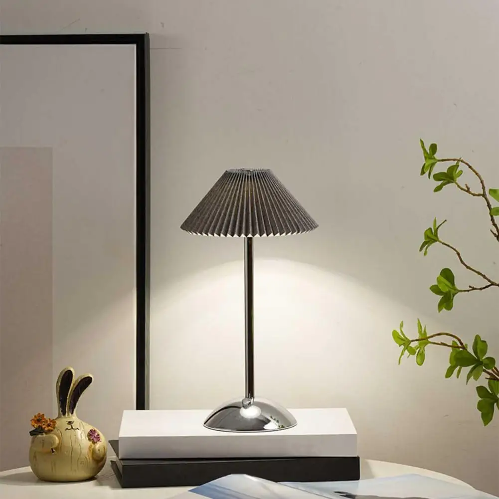 Compact Reading Light Cordless Desk Light Nordic Style Led Desk Lamp with Dimmable Soft Glow Stable Base Usb for Bedside