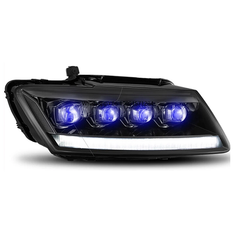 

Светодиодные фары для Q5 2009-2018 в сборе, модифицированные с указателем поворота, матричный дневный ходовой фонарь дальнего света