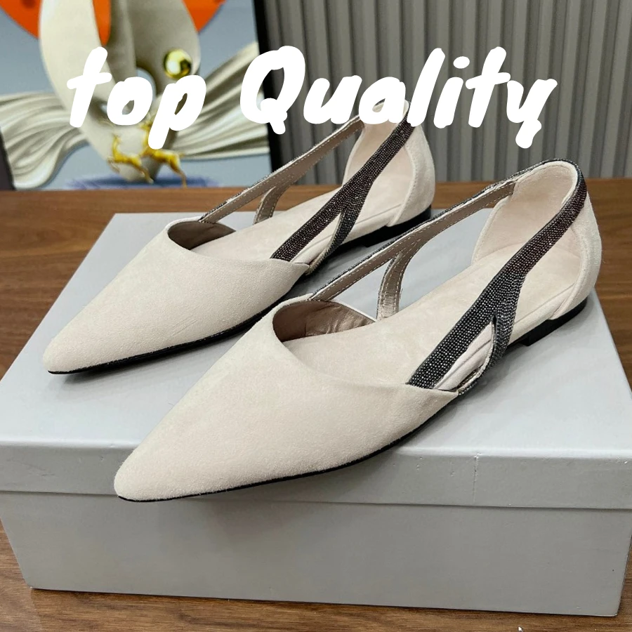 

Women's flat sandals Sharp tip design Casual Shoes Fur material Rubber sole Summer sandals Dance party dinner party