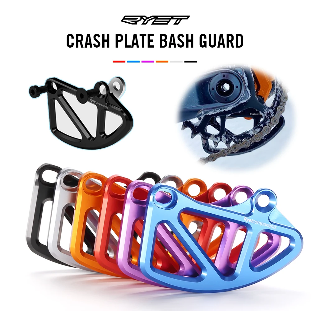 RYET MTB BASH GUARD Bicycle Chain Guide Mountain Bike Chains Stabilizer 28-32T 34-36T Chainring Protector PLATE Acessories