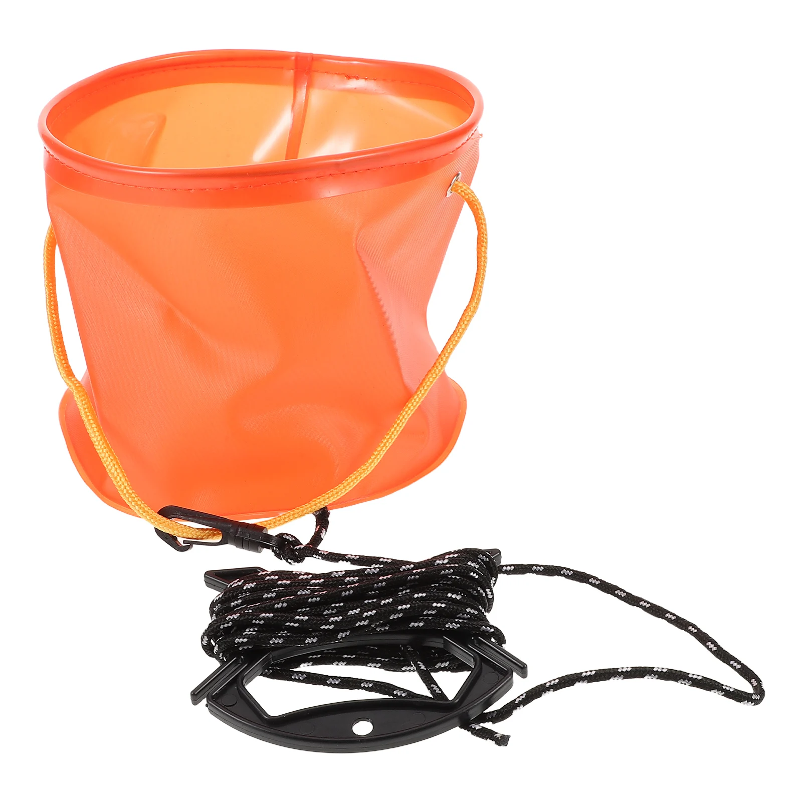 

Outdoor Water Bucket Fish Fishing Holder for Caught Bait Buckets Live Storage Net Foldable