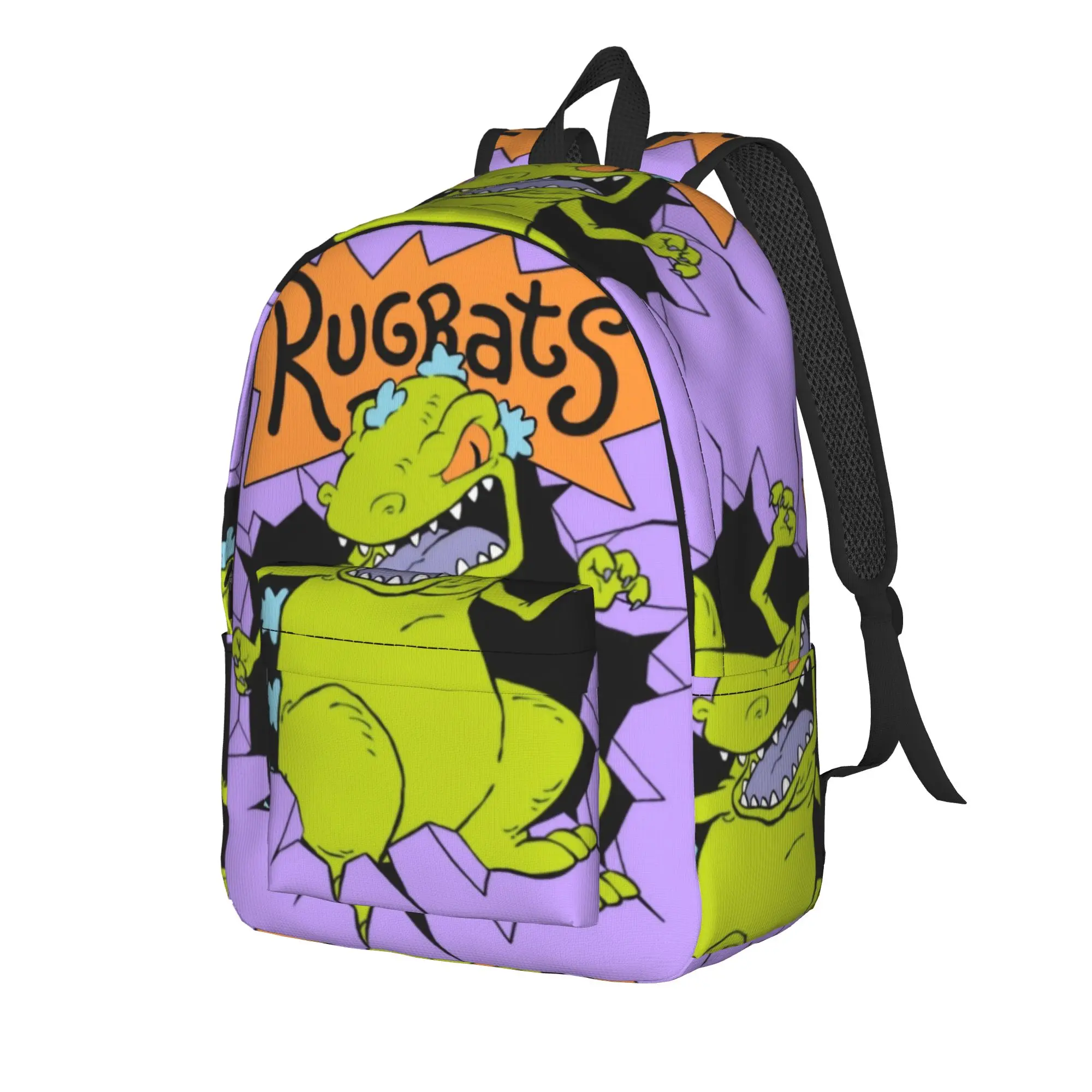 Cartoon R-Rugrats Backpack for Men Women Teenage Student Work Daypack  Laptop Computer Shoulder Bag Durable