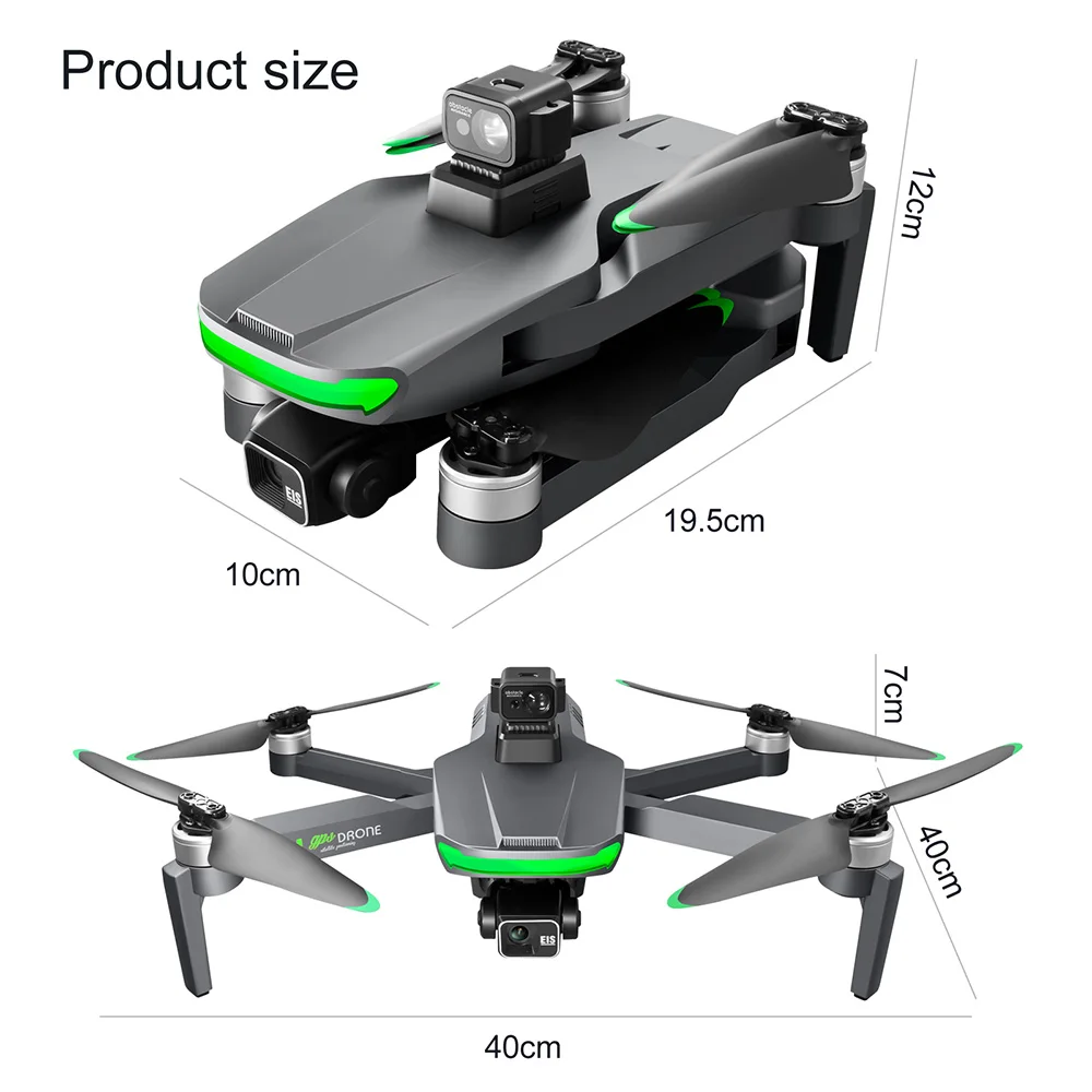 S155 3แกน gimbal FPV Drone 4K แบบมืออาชีพ GPS มอเตอร์ไร้แปรงถ่านพร้อมกล้องของเล่น HD โหลดโดรนแข่งเครื่องบิน RC