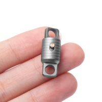 Titanium Alloy Keychain Detachable With Lock Buckle Can Rotate 360 ° Outdoor EDC Tools With Two Stainless Steel Keyrings