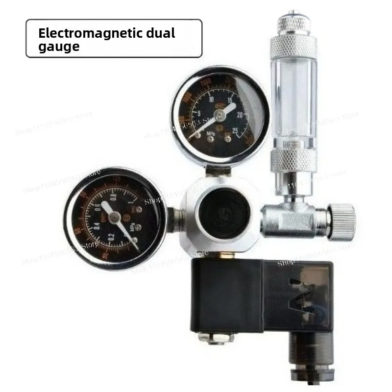 Aquarium CO2 Regulator W21.8 G5/8 220V with Magnetic Solenoid Valve & Check Valve for Marine Saltwater Tank Tool