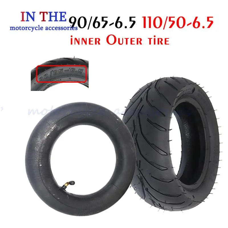 90/65-6.5 110/50-6.5 Tyre For 47CC 49cc Mini Dirt Bike Scooter Motorcycle E-Bike Motorcycle Wheel Rim Inner Tube Outer Tires