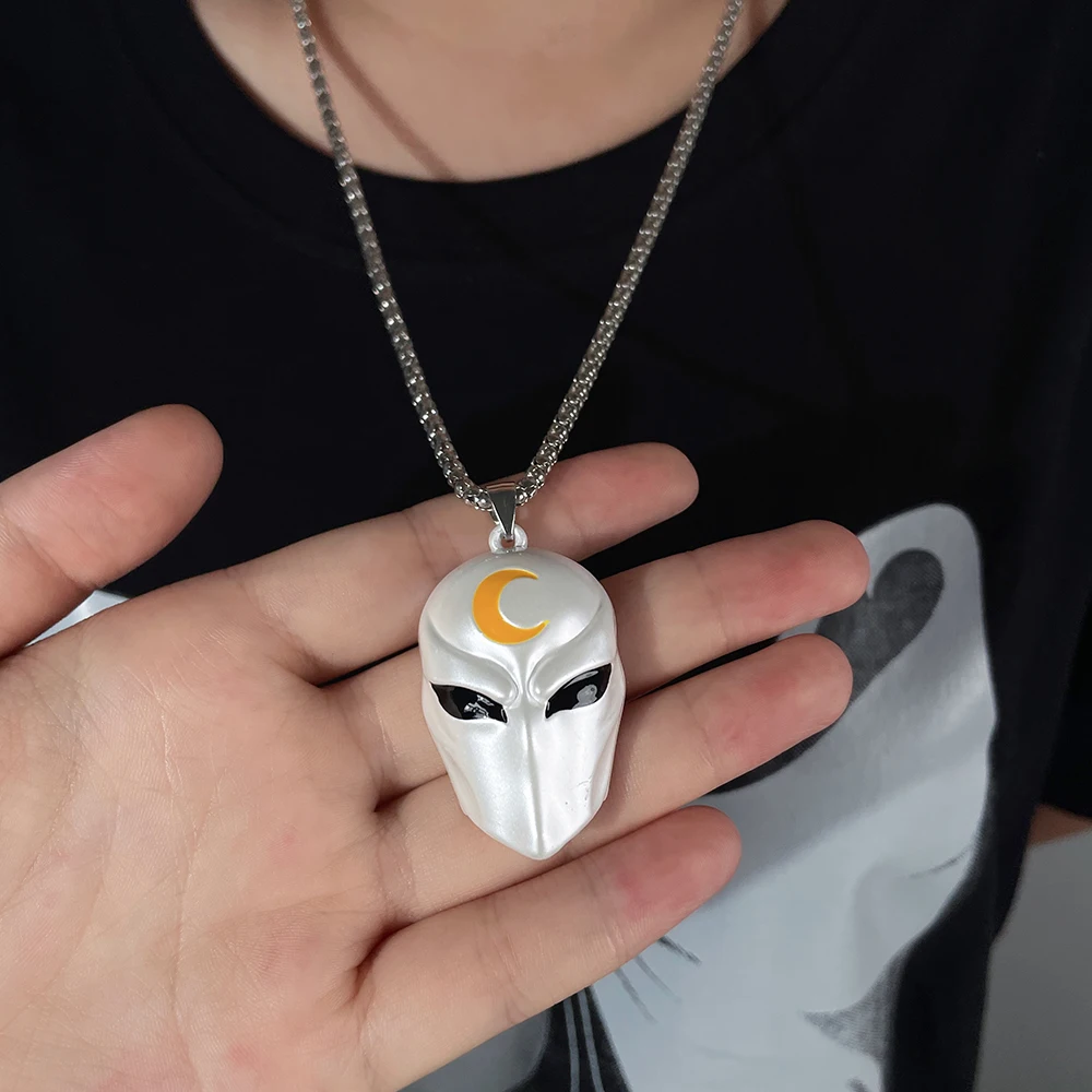 Marvel Superheroes Moon Knight Earrings Avengers Marc Spector Cosplay Necklace for Women Party Jewelry Gift