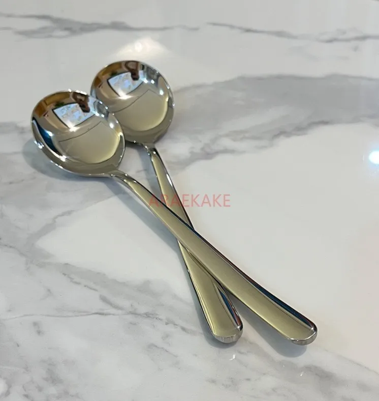 304 stainless steel spoon with long handle, high-end spoon, exquisite and deep spoon