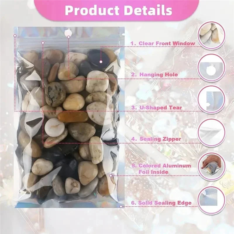 AB68 الأغلاق فيلم الإشعاع حقيبة الذاتي مختومة حقيبة الحلوى السكر Santong مجوهرات الجمال حقيبة التخزين