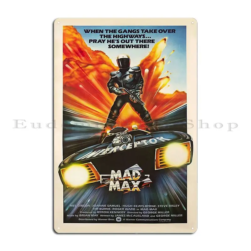 Mens Womens Mad Max Cool Gift Metal Signs Painting Wall Cave Print Club Bar Rusty Tin Sign Poster