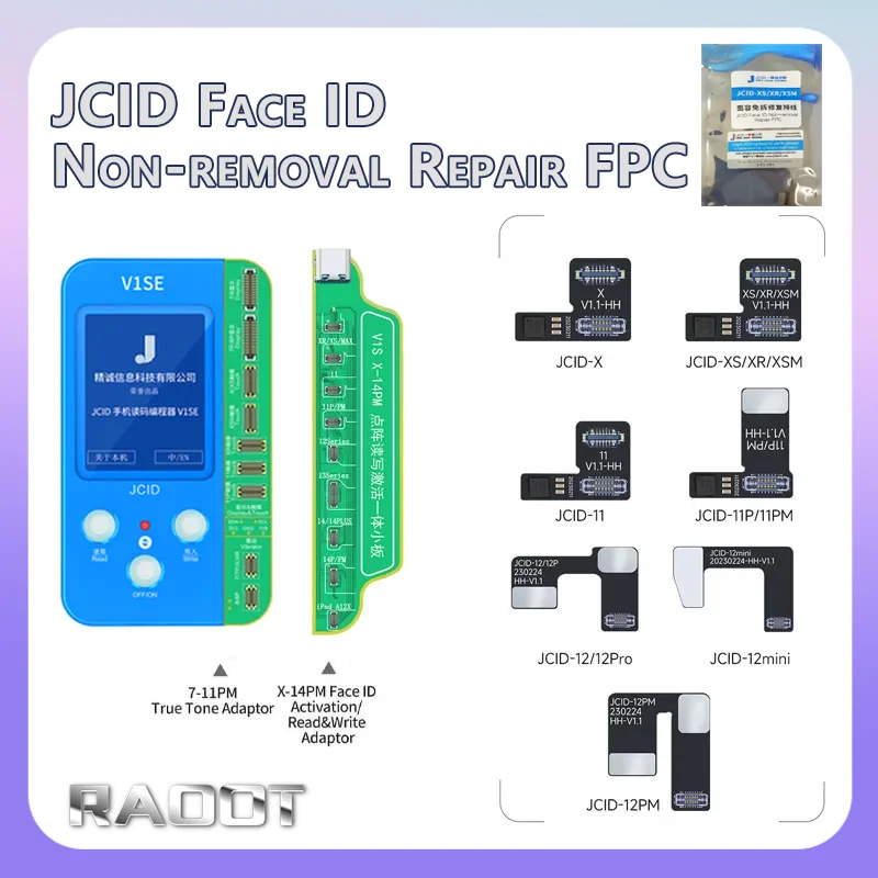 

JC JCID Newest Dot Matrix Face ID Non-Removal Repair FPC Cable Flex For iPhone X XR 11 12 Pro Max Face ID Repair Without Solder